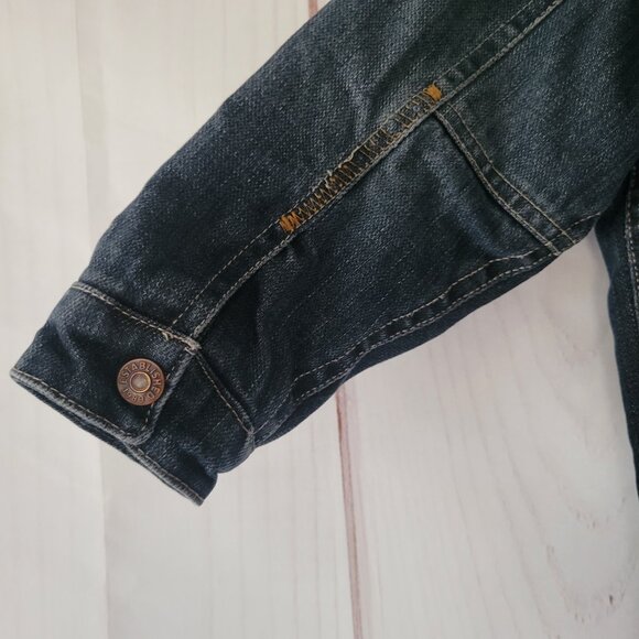 The Children’s Place Lined Denim Jean Jacket, Girl 4T, Snap Front Closure, Lined - Picture 8 of 15